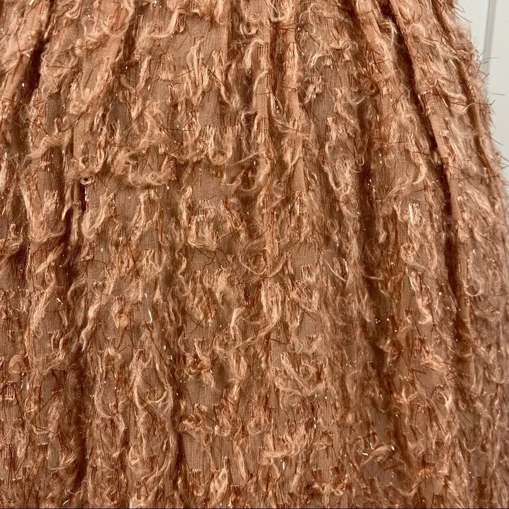 J. CREW COLLECTION Textured Rose Gold Skirt Size 4 New